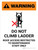 Warning: Do Not Climb Ladder! Roof Access Restricted Portrait With Icon - Wall Sign