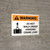 Warning: Do Not Walk Under Hanging Crane Load Landscape With Icon - Wall Sign