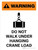 Warning: Do Not Walk Under Hanging Crane Load Portrait With Icon - Wall Sign