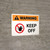 Warning: Keep Off Landscape White With Icon - Wall Sign