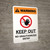 Warning: Keep Out No Unauthorized Entry Portrait White With Icon - Wall Sign