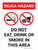 Silica Hazard Do Not Eat Drink Or Smoke In Area Portrait With Icon - Wall Sign