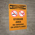 Warning: Storage Area - No Smoking Open Flame Portrait With Icon - Wall Sign