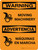 Warning: Moving Machinery Bilingual Spanish Portrait With Icon - Wall Sign