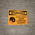 Warning: Chock Wheels Loading Unloading Landscape With Icon - Wall Sign