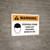 Warning: Overhead Crane Hard Hat Required When In Use Landscape With Icon - Wall Sign
