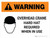 Warning: Overhead Crane Hard Hat Required When In Use Landscape With Icon - Wall Sign