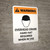 Warning: Overhead Crane Hard Hat Required When In Use Portrait With Icon - Wall Sign