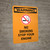 Warning: No Smoking - Stop Your Engine Portrait OSHA With Icon - Wall Sign