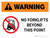 Warning: No Forklifts Beyond This Point Landscape White With Icon - Wall Sign