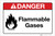 Danger: Flammable Gases with Icon Landscape - Label