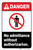 Danger: No Admittance Without Authorization ANSI with icon Portrait - Label