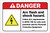 Danger: Arc Flash and Shock Hazard - Follow All Requirements with Hazard Icon Landscape - Label