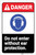 Danger: Do Not Enter Without Ear Protection ANSI with Icon Portrait - Label