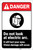 Danger: Do Not Look at Electric Arc - Vision Damage Will Occur ANSI with Icon Portrait - Label