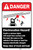 Danger: Electrocution Hazard - Keep Clear of Truck and Load ANSI with Icon Portrait - Label