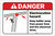 Danger: Electrocution Hazard Keep Ladder Away From Power Lines ANSI with Icon Landscape - Label
