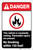 Danger: Vehicle is Constantly Venting - No Smoking Within 150 Ft ANSI with Icon Portrait - Label