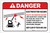 Danger: Electrocution Hazard - Death or Serious Injury ANSI Landscape - Label