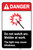 Danger: Do Not Watch Arc Welder At Work - Light May Cause Blindness ANSI Portrait - Label