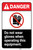 Danger: Do Not Wear Gloves When Operating Equipment ANSI Portrait - Label
