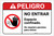 Danger: Permission is Required to Enter with Graphic Spanish ANSI Landscape - Label