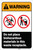 Warning: Do Not Place Biohazardous Materials in Waste Receptacle ANSI Portrait - Label