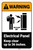 Warning: Electrical Panel - Keep Clear Up to Inches ANSI Portrait - Label