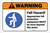 Warning: Fall Hazard Wear Appropriate PPE ANSI Landscape - Label