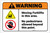 Warning: Moving Forklifts In This Area No Pedestrians ANSI Landscape - Label