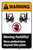 Warning: Moving Forklifts No Pedestrians Beyond This Point ANSI Portrait - Label