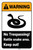 Warning: No Trespassing - Rattlesnake Area/Keep Out ANSI with Icon Portrait - Label