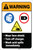 Warning: Wear Faceshield/Turn Off Charger/Wash Acid Spills ANSI with Icon Portrait - Label