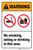 Warning: No Smoking/Eating/Drinking in This Area with Icons Portrait - Label