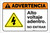 Warning: High Voltage Inside Do Not Enter Spanish with Icon Landscape ANSI - Label
