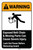 Warning: Exposed Belt Chain and Moving Parts Can Cause Severe Injury with Graphic Portrait ANSI - Label