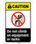 Caution: Do Not Climb On Equipment Racks ANSI Portrait - Label