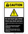 Caution: Do Not Touch Guy Wires ANSI with Hazard Icon Portrait - Label