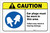 Caution: Ear Plugs Must Be Worn In This Area with Icon ANSI Landscape - Label