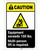 Caution: Equipment Exceeds 100 lbs - Multi-person Lift Required ANSI Landscape - Label