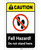 Caution: Fall Hazard - Do Not Stand Here ANSI Landscape - Label