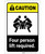 Caution: Four Person Lift Required ANSI with Icon Portrait - Label