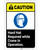 Caution: Hard Hat Required While Crane In Operation ANSI Portrait - Label
