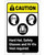 Caution: Hard Hat/Safety Glasses/Hi-Vis Vest Required ANSI - Label