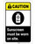 Caution: Sunscreen Must Be Worn ANSI Portrait - Label