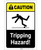 Caution: Tripping Hazard ANSI Portrait - Label