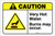 Caution: Very Hot Water Burns May Occur ANSI Landscape - Label