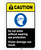 Caution: Do Not Enter Without Eye Protection Can Damage Vision ANSI Portrait - Label