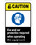 Caution: Eye and Ear Protection Required When Operating Equipment ANSI Portrait - Label