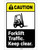 Caution: Forklift Traffic Keep Clear With Graphic ANSI Portrait - Label